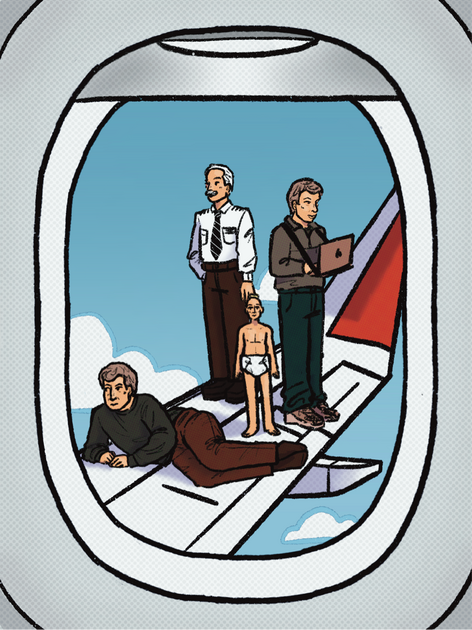 I am an illustrator for one of my college’s newspapers and was tasked with creating an illustration for an article about Nathan Fielder’s show The Rehearsal. I was told to recreate the promo poster but include the four versions of Fielder shown. As a fan o