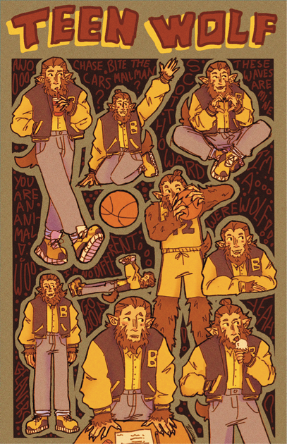 I have an unexplained obsession with Teen Wolf from the 1985 film. For whatever reason he is the easiest thing for me to draw and often gets me out of art blocks. This may be my favorite piece I’ve done of him, especially how the colors turned out.